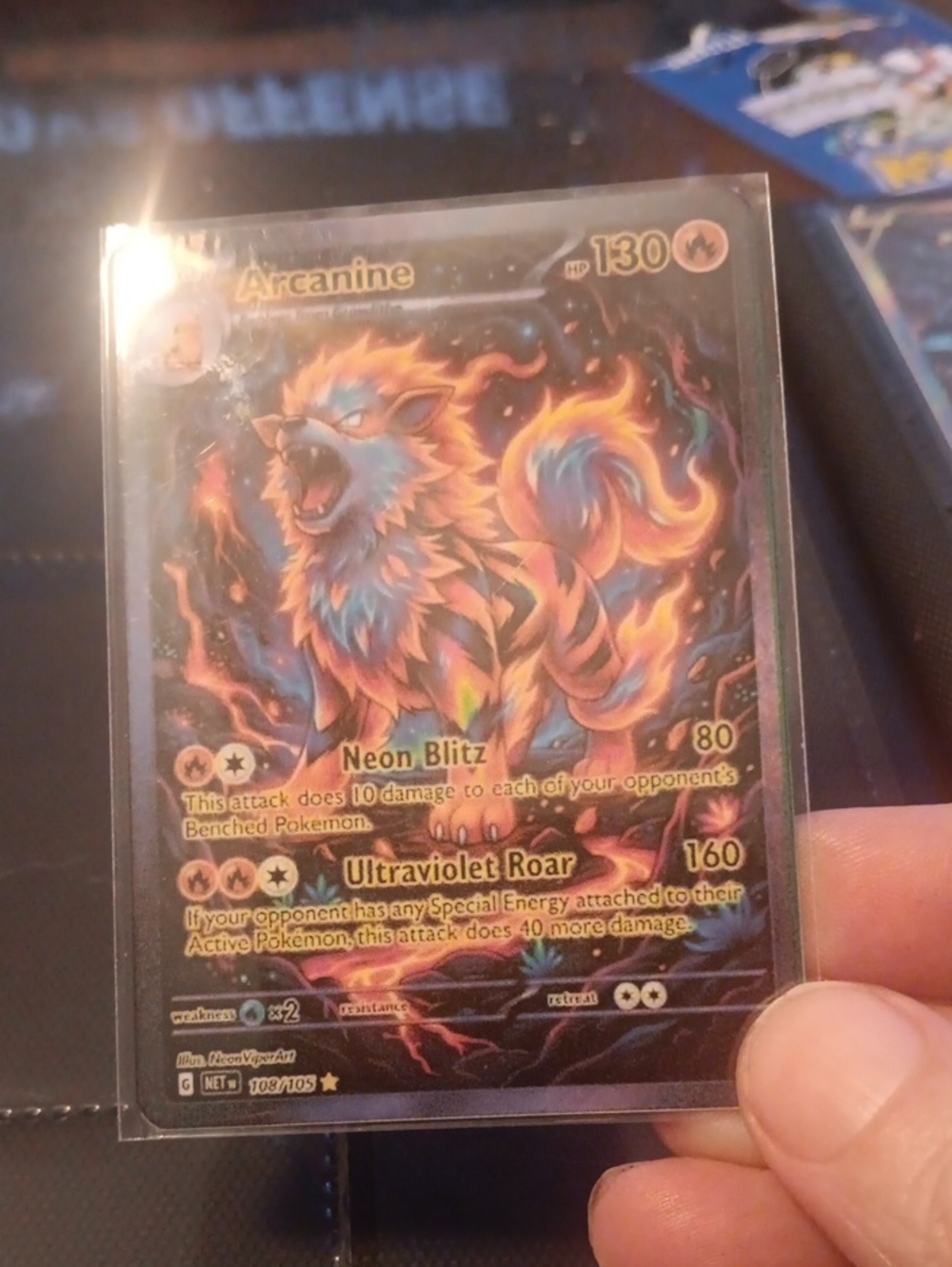 Arcanine Neon Blitz Holo Pokémon Card - Multicolor